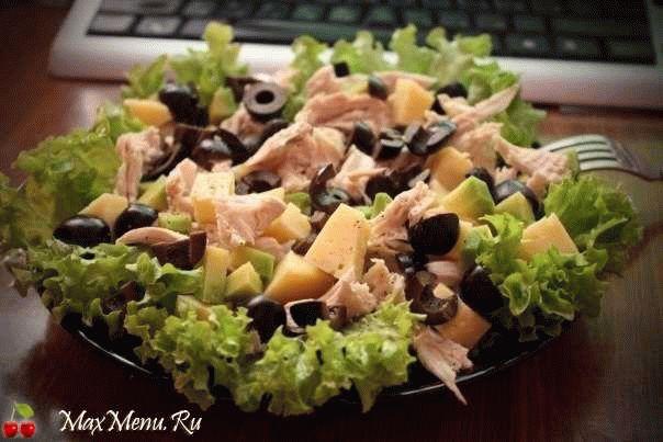 Салат с курицей и маслинами MaxMenu.Ru - Кулинарные рецепты