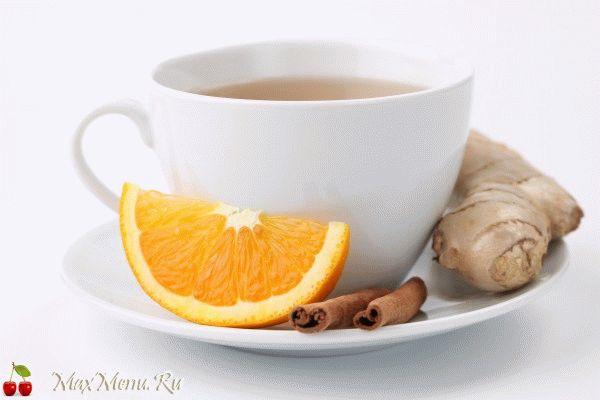 Имбирный чай с апельсином и лимоном