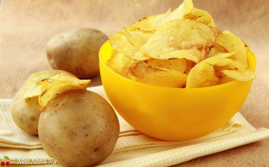 Картофельные чипсы с творожным дипом