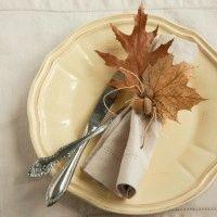 Декор стола осенними листьями: 10 интересных идей
